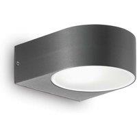 Netlighting Iko 1 Light Outdoor Up Down Wall Light Anthracite IP55 E27 in Black