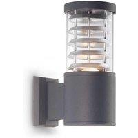 Netlighting Tronco 1 Light Outdoor Wall Light Anthracite IP44 E27 in Black