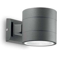 Netlighting Snif Round 1 Light Outdoor Up Down Wall Light Black Anthracite IP54 G9