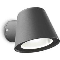 Netlighting Gas 1 Light Outdoor Wall Light Anthracite IP43 GU10 in Black