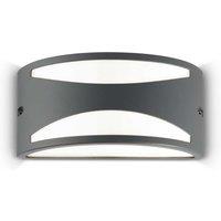 Netlighting Rex 1 Light Outdoor Wall Light Anthracite IP44 E27 in Black