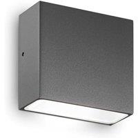 Netlighting Tetris 1 Light Outdoor Wall Light Anthracite IP44 G9 in Black
