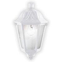 Netlighting Anna 1 Light Outdoor Flush Wall Lantern White IP44 E27