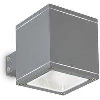 Netlighting Snif Square 1 Light Outdoor Up Down Wall Light Anthracite Putty IP44 G9 in Black