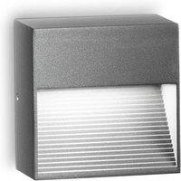 Netlighting Down 1 Light Outdoor Wall Light Anthracite IP44 G9 in Black