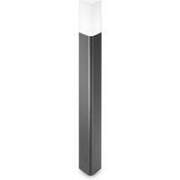 Netlighting Pulsar 1 Light Outdoor Bollard Anthracite IP44 E27 in Black