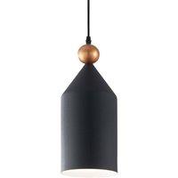 Netlighting Triade 1 Light Dome Ceiling Pendant Light Black