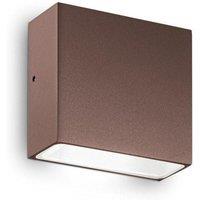 Netlighting Tetris1 Outdoor Wall Downlight Lamp 1 Light Coffee IP44 G9 in Brown