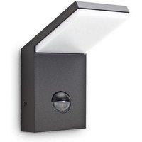 Netlighting Style Integrated LED Outdoor PIR Wall Lamp 1 Light Anthracite 3000K IP54 in Black