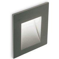 Netlighting Bit LED Outdoor Square Recessed Wall Light Anthracite IP65 3000K in Black