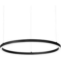 Netlighting ORACLE Slim NonDim Round 70cm Integrated LED Pendant Ceiling Light Black 4000K