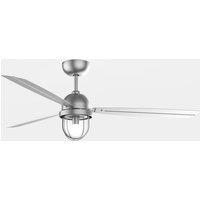 Netlighting Mariner LED Ceiling Fan Satin nickel With E27 Lamp in White