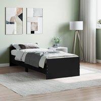 Berkfield Home Bed Frame Black 75x190 cm Small Single Engineered Wood