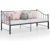 Berkfield Home Pull-out Sofa Bed Frame Black Metal 90x200 cm
