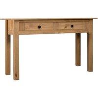 Berkfield Home Console Table 110x40x72 cm Solid Pine Wood Panama Range in Brown | Size: 110 x 40 x 72 cm