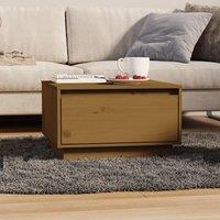 Berkfield Home Coffee Table Honey Brown 55x56x32 cm Solid Wood Pine | Size: 55 x 56 x 32 cm