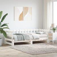 Berkfield Home Pull-out Day Bed White 2x(90x190) cm Solid Wood Pine