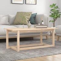 Berkfield Home Coffee Table 110x55x45 cm Solid Wood Pine in Brown | Size: 110 x 55 x 45 cm