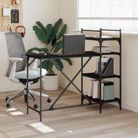 Berkfield Home Computer Desk with Shelves Black 120x47x109 cm | Size: 120 x 47 x 109 cm