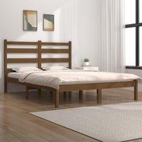 Berkfield Home Bed Frame Honey Brown Solid Wood Pine 200x200 cm
