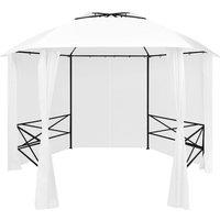 Berkfield Home Garden Marquee with Curtains 360x312x265 cm White 180 g/m | Size: 360 x 312 x 265 cm
