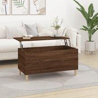 Berkfield Home Coffee Table Brown Oak 90x44.5x45 cm Engineered Wood