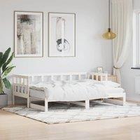 Berkfield Home Daybed with Trundle White 80x200 cm Solid Wood Pine