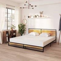 Berkfield Home Bed Frame Metal 200x200 cm in Black