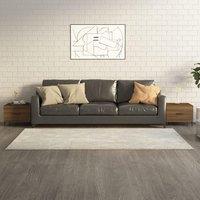 Berkfield Home Coffee Tables with Metal Legs 2 pcs Brown Oak 50x50x40 cm | Size: 50 x 50 x 40 cm