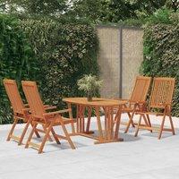 Berkfield Home Folding Garden Chairs 4 pcs Solid Wood Eucalyptus in Brown