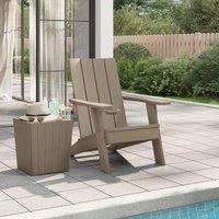 Berkfield Home Garden Adirondack Chair Light Brown 75x88.5x89.5cm Polypropylene | Size: 75x88.5x89.5 cm