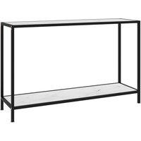Berkfield Home Console Table White 120x35x75 cm Tempered Glass | Size: 120 x 35 x 75 cm