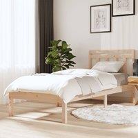 Berkfield Home Bed Frame Solid Wood Pine 100x200 cm in Brown