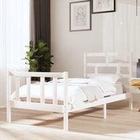 Berkfield Home Bed Frame White Solid Wood Pine 90x200 cm
