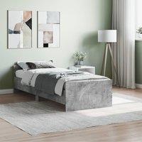Berkfield Home Bed Frame Concrete Grey 75x190 cm Small Single Engineered Wood
