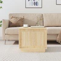 Berkfield Home Coffee Table Sonoma Oak 51x50x44 cm Engineered Wood in Brown | Size: 51 x 50 x 44 cm
