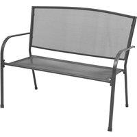 Berkfield Home Garden Bench 108 cm Steel & Mesh Anthracite in Black