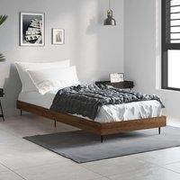 Berkfield Home Bed Frame Brown Oak 75x190 cm Small Single Engineered Wood