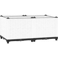 Berkfield Home Raised Bed 80x40x38 cm Polypropylene in White | Size: 80 x 40 x 38 cm