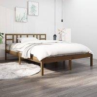 Berkfield Home Bed Frame Honey Brown Solid Wood 200x200 cm