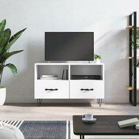 Berkfield Home TV Cabinet White 80x36x50 cm Engineered Wood | Size: 80 x 36 x 50 cm
