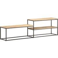Berkfield Home TV Cabinet 180x30x50 cm Rough Mango Wood in Brown | Size: 180 x 30 x 50 cm