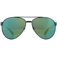 Lacoste Aviator Matte Green Green Mirror Sunglasses