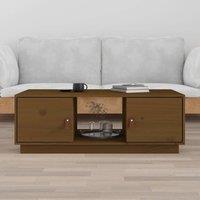 Berkfield Home Coffee Table Honey Brown 100x50x35 cm Solid Wood Pine | Size: 100 x 50 x 35 cm