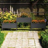 Berkfield Home Planter Grey 245.5x44x75 cm Solid Wood Pine