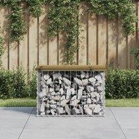 Berkfield Home Garden Bench Gabion Design 63x44x42 cm Impregnated Wood Pine in Brown | Size: 63 x 44 x 42 cm
