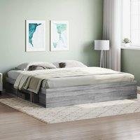 Berkfield Home Bed Frame Grey Sonoma 200x200 cm