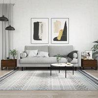 Berkfield Home Coffee Tables 2 pcs Brown Oak 50x46x35 cm Engineered Wood | Size: 50 x 46 x 35 cm