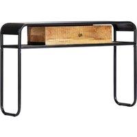 Berkfield Home Console Table 118x30x75 cm Solid Mango Wood in Brown | Size: 118 x 30 x 75 cm