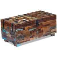 Berkfield Home Coffee Table Box Chest Solid Reclaimed Wood 80x40x35 cm in Brown | Size: 80 x 40 x 35 cm